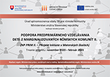 Podpora predprimárneho vzdelávania deti z margelizovaných rómskych komunít